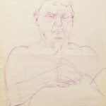 Sketch for Male Nude, Coloured Pencil, 16"x24", 2009