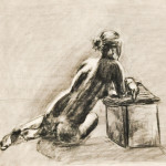 Female Nude, Charcoal, 16"x24", 2009