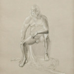Male Nude, Charcoal, 16"x24", 2009