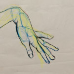 Sketch for a Hand Study, Chalk and Conte on Paper, 16"x24", 2009