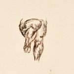 Leg Study, Monoprint, 5"x12", 2012