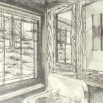 Room Study, Ink wash on Paper, 16"x20", 2009